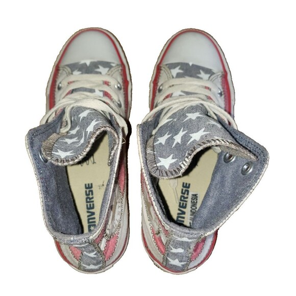 Converse Chuck Taylor All Star Shoes Women's Size 6.5 American Flag High Top - Picture 8 of 12